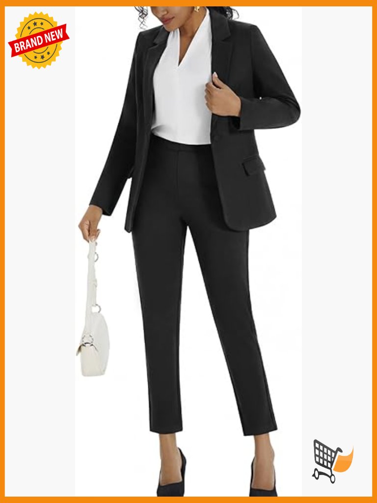Women's 2 Piece Suit Set Business Casual Slim Fit Blazer And Pant